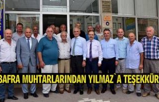Muhtarlardan Yılmaz`a teşekkür
