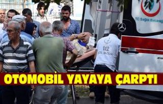 Otomobil yayaya çarptı