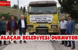 Yol çalışmaları hız kesmeden devam ediyor