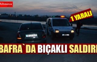 Bafra`da bıçaklı kavga: 1 yaralı