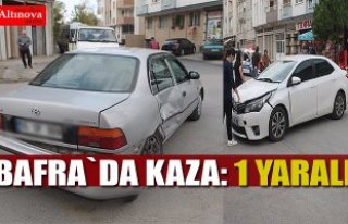 Bafra`da kaza: 1 yaralı