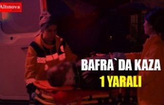 Bafra`da kaza: 1 yaralı