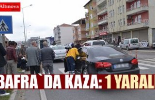 Bafra`da kaza: 1 yaralı