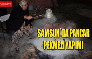 Samsunlu kadınlar pancar pekmezi yapmaya başladı
