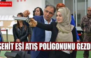 Şehit eşinden atış poligonuna ziyaret
