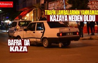 Yanmayan trafik lambaları kazaya sebep oldu