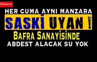 Abdest alacak suları yok