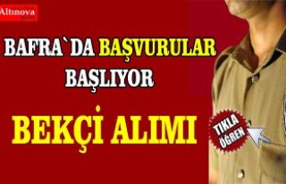 Bafra’da Görev Yapacak 30 Bekçi Alımı İçin...
