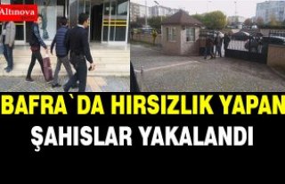 Bafra`da hırsızlık yaptığı iddia edilen şahılar...