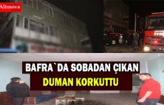 Bafra`da sobadan çıkan duman korkuttu