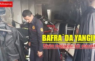 Bafra`da yangın
