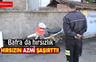 Hırsızın azmi şaşırttı