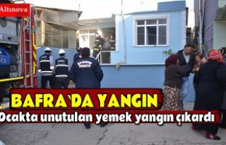 Ocakta unutulan yemek yangın çıkardı