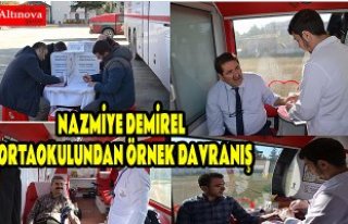 Ortaokuldan örnek davranış