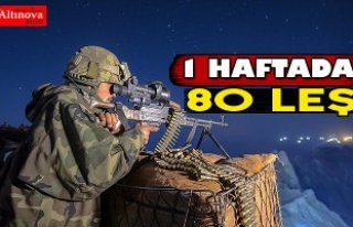 Son bir haftada 80 terörist etkisiz hale getirildi