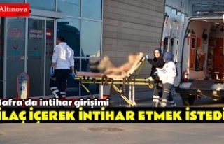 Bafra`da intihar girişimi