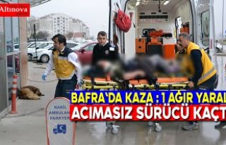 Bafra`da kaza: 1 ağır yaralı