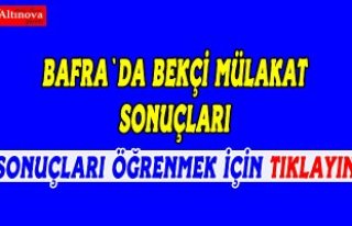 Bekçi alımı mülakat sonuçları açıklandı