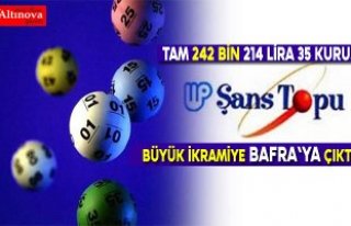 Büyük ikramiye Bafra`da bir talihliye çıktı