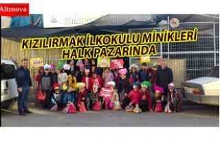 KIZILIRMAK İLKOKULU MİNİKLERİ HALK PAZARINDA