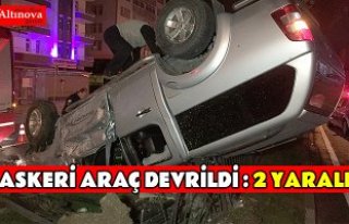 Samsun'da askeri araç devrildi: 2 yaralı