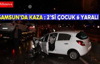 Samsun'da trafik kazası: 2'si çocuk 6...