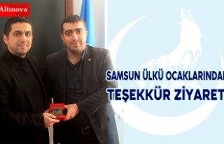 Samsun Ülkü Ocaklarından Bafra`ya teşekkür ziyareti