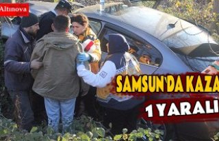 Samsun`da kaza: 1 yaralı
