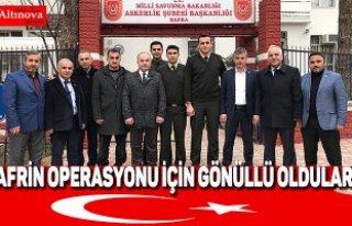 AFRİN OPERASYONU İÇİN GÖNÜLLÜ OLDULAR