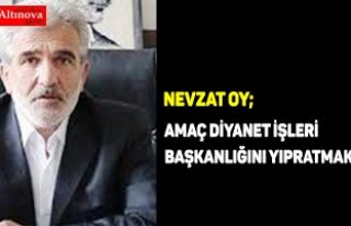 AMAÇ DİYANET İŞLERİ BAŞKANLIĞINI YIPRATMAK