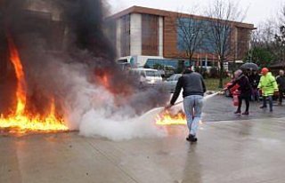 Arsin OSB'de yangın eğitimi