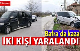 Bafra`da kaza : 2 yaralı
