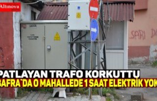 Bafra`da trafo patlaması