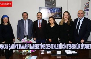 BAŞKAN ŞAHİN’E MAARİF HAREKETİNE DESTEKLERİ...