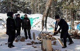 İzciler kış kampında