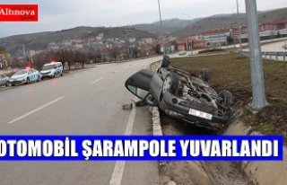 Otomobil şarampole yuvarlandı
