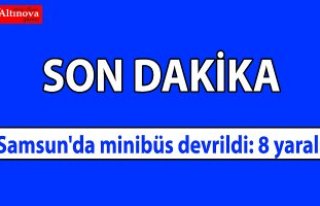 Samsun'da minibüs devrildi: 8 yaralı