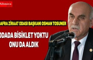 Tosuner, "Oda da bisiklet yoktu onu da aldık"