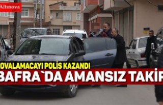 Bafra`da ki kovalamacayı polis kazandı