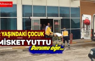 Bafra`da 2 yaşındaki çocuk misket yuttu