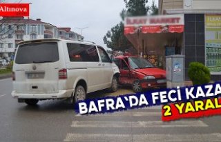 Bafra`da feci kaza: 2 yaralı