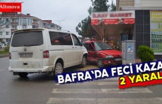 Bafra`da feci kaza: 2 yaralı