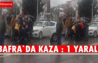 Bafra`da kaza:1 yaralı