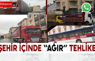 Bafra`da şehir içinde ağır tehlike