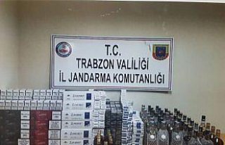 Trabzon'da kaçak sigara ve içki ele geçirildi
