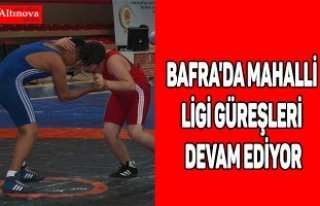 Bafra'da Mahalli Ligi Güreşleri Devam Ediyor