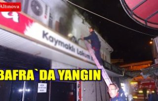 Bafra`da yangın