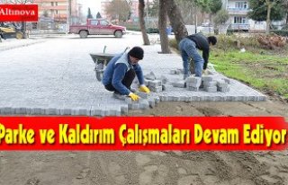 Parke ve Kaldırım Çalışmaları Devam Ediyor