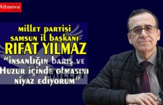 YILMAZ`DAN Regaip Kandili mesajı