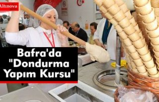 Bafra'da "Dondurma Yapım Kursu" düzenlendi